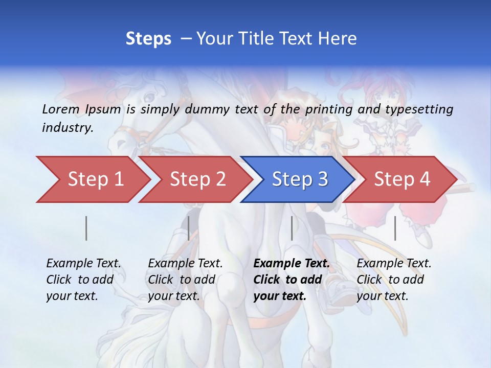 A Woman Riding On The Back Of A White Horse PowerPoint Template