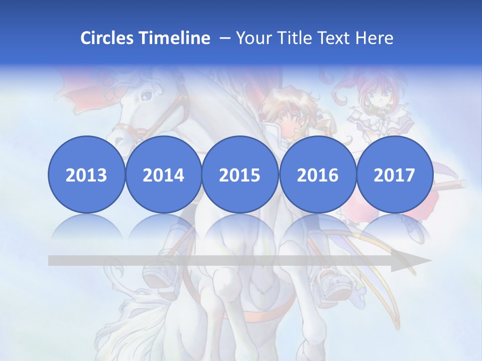 A Woman Riding On The Back Of A White Horse PowerPoint Template