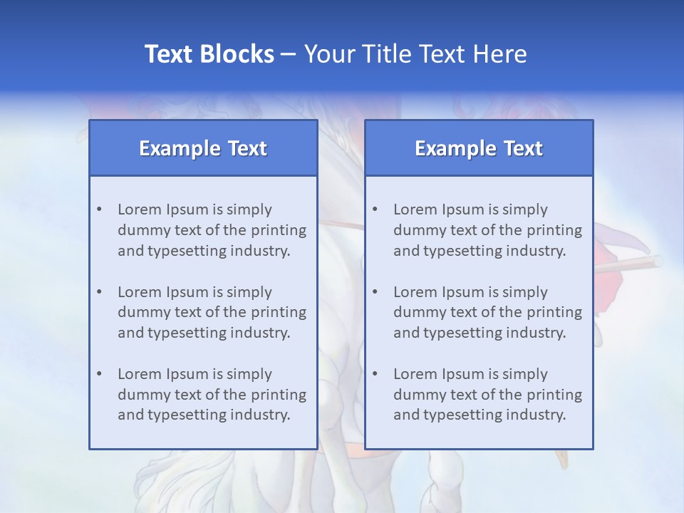 A Woman Riding On The Back Of A White Horse PowerPoint Template