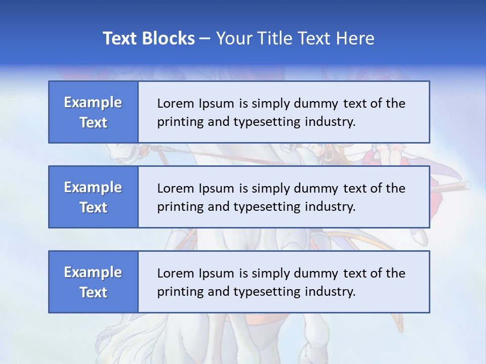 A Woman Riding On The Back Of A White Horse PowerPoint Template