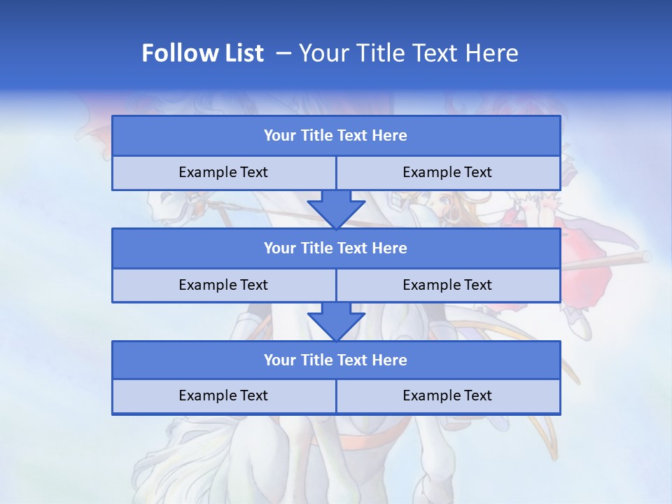 A Woman Riding On The Back Of A White Horse PowerPoint Template