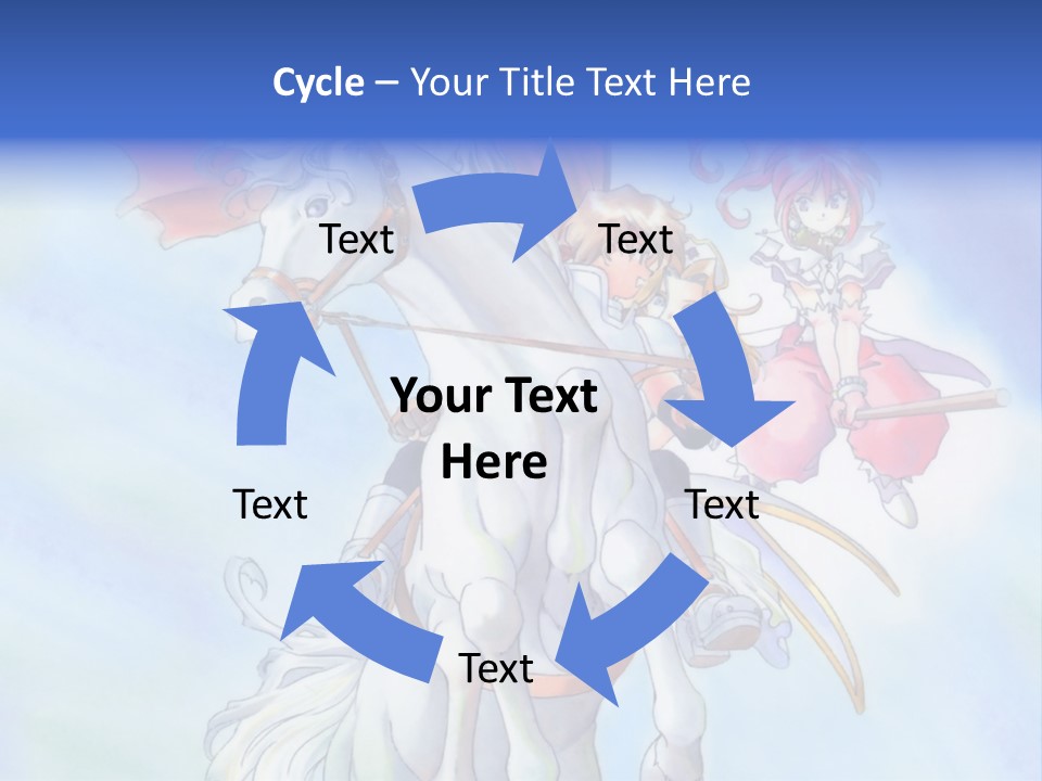 A Woman Riding On The Back Of A White Horse PowerPoint Template