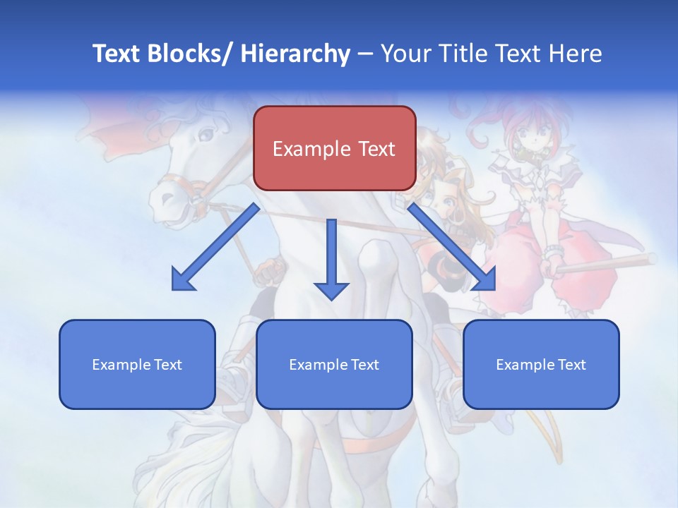 A Woman Riding On The Back Of A White Horse PowerPoint Template