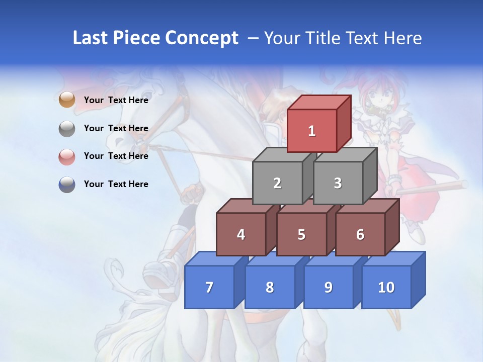 A Woman Riding On The Back Of A White Horse PowerPoint Template