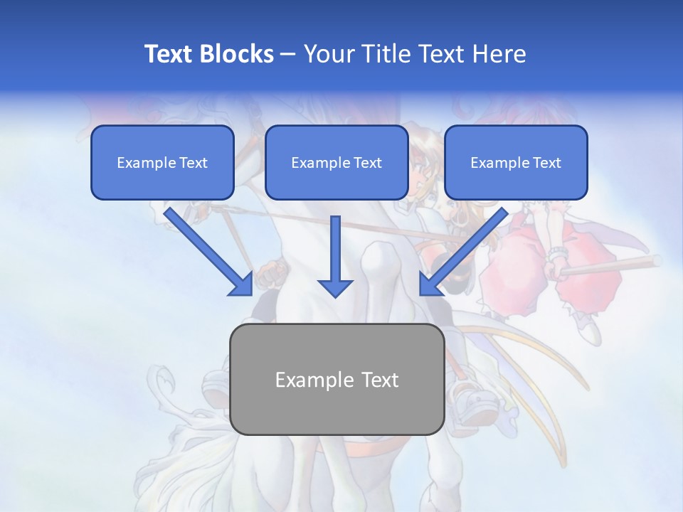 A Woman Riding On The Back Of A White Horse PowerPoint Template