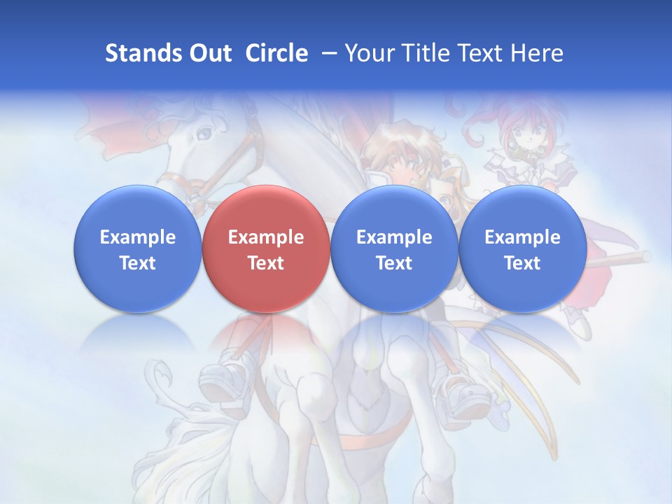 A Woman Riding On The Back Of A White Horse PowerPoint Template