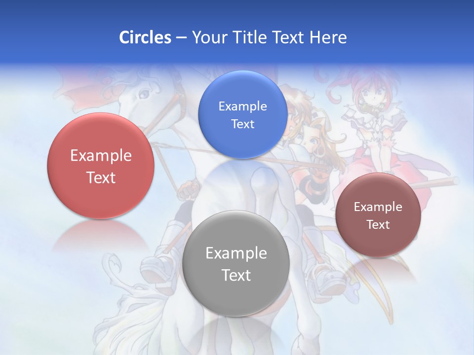 A Woman Riding On The Back Of A White Horse PowerPoint Template