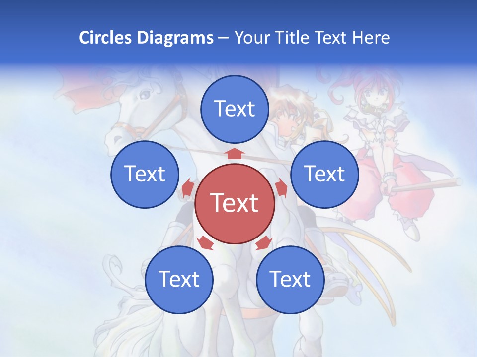 A Woman Riding On The Back Of A White Horse PowerPoint Template