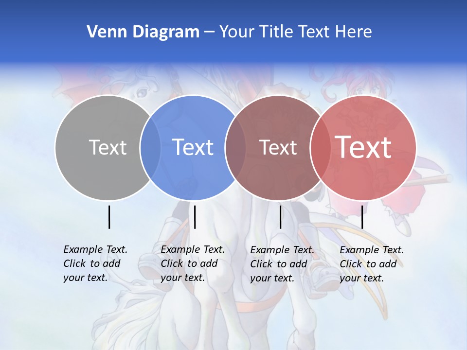 A Woman Riding On The Back Of A White Horse PowerPoint Template