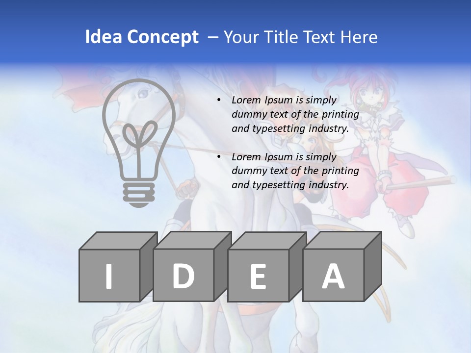 A Woman Riding On The Back Of A White Horse PowerPoint Template