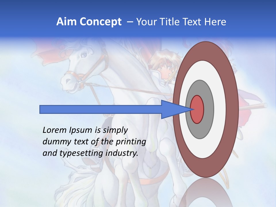 A Woman Riding On The Back Of A White Horse PowerPoint Template