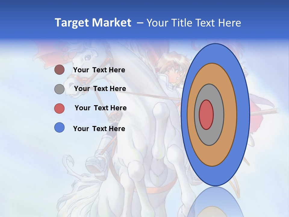 A Woman Riding On The Back Of A White Horse PowerPoint Template