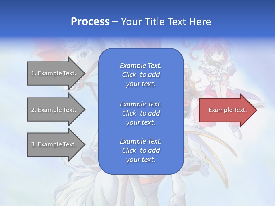 A Woman Riding On The Back Of A White Horse PowerPoint Template