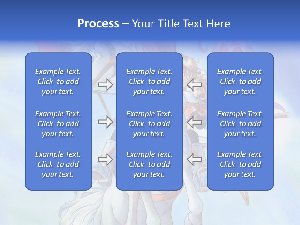 A Woman Riding On The Back Of A White Horse PowerPoint Template