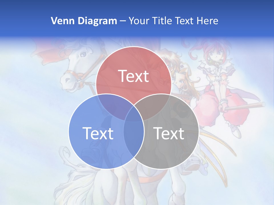 A Woman Riding On The Back Of A White Horse PowerPoint Template