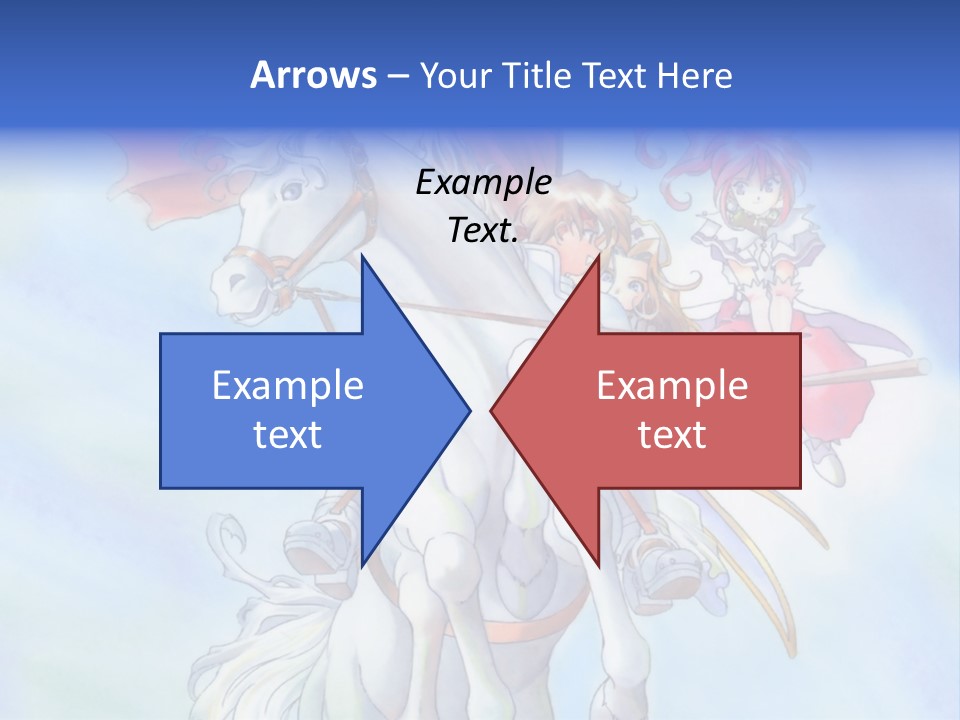 A Woman Riding On The Back Of A White Horse PowerPoint Template