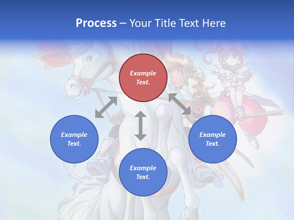 A Woman Riding On The Back Of A White Horse PowerPoint Template