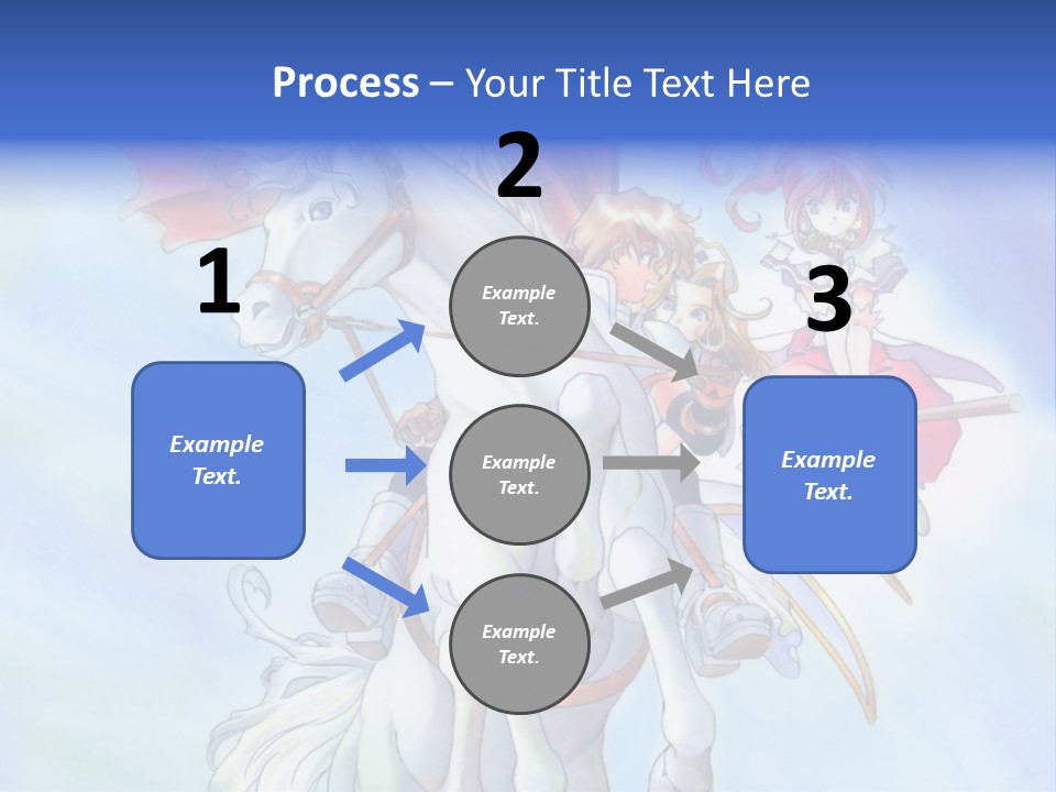 A Woman Riding On The Back Of A White Horse PowerPoint Template