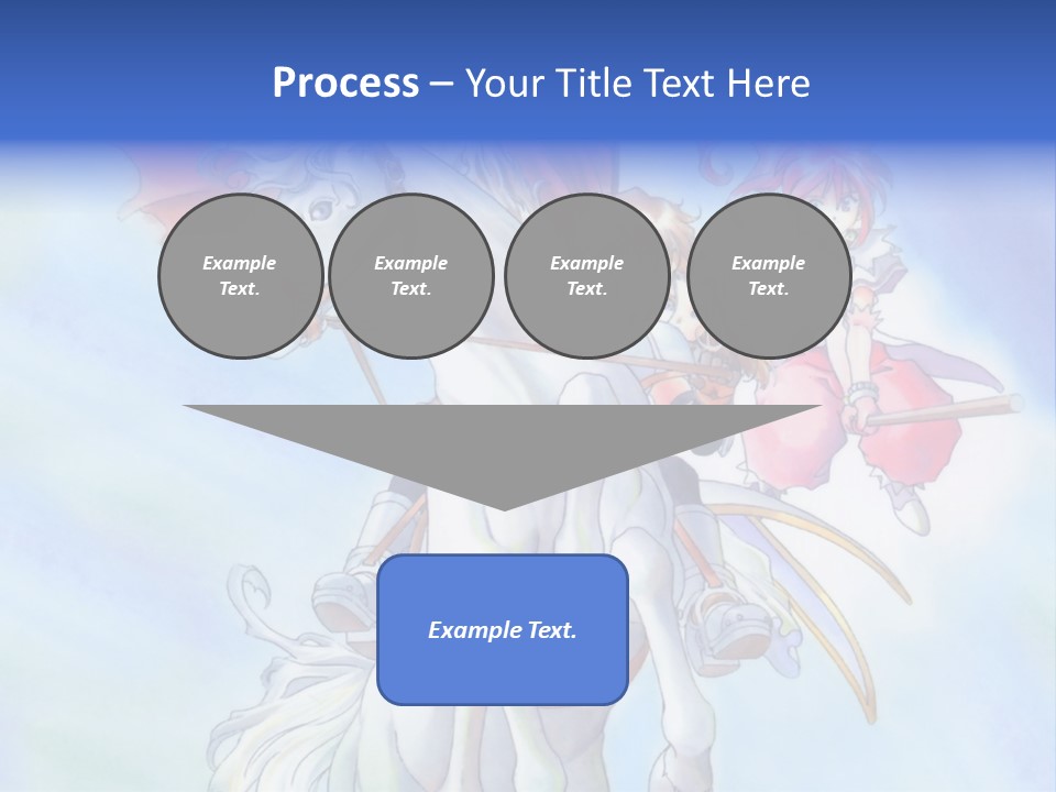 A Woman Riding On The Back Of A White Horse PowerPoint Template