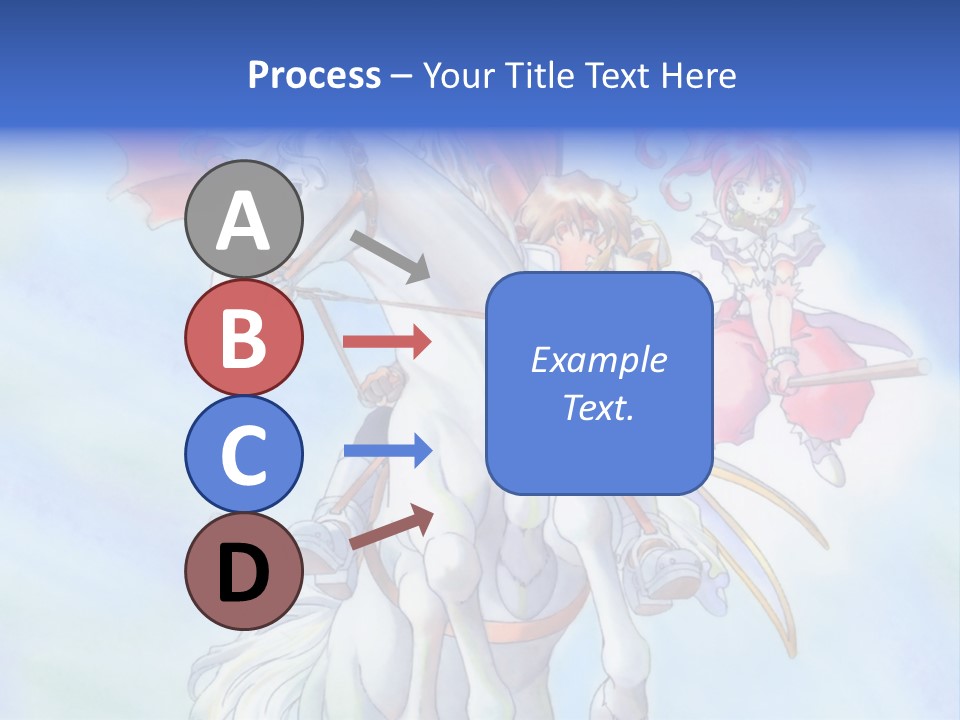 A Woman Riding On The Back Of A White Horse PowerPoint Template