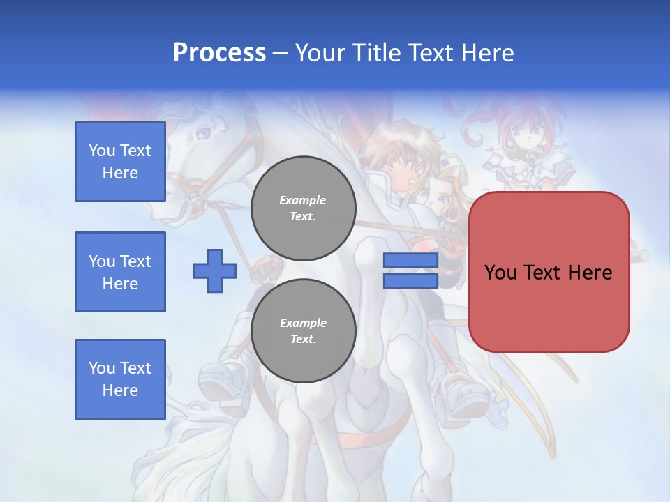 A Woman Riding On The Back Of A White Horse PowerPoint Template