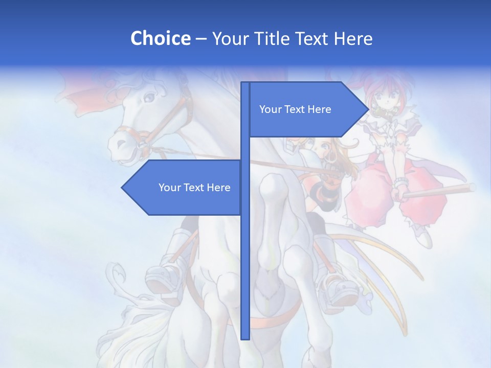 A Woman Riding On The Back Of A White Horse PowerPoint Template