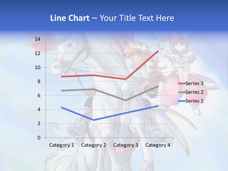 A Woman Riding On The Back Of A White Horse PowerPoint Template