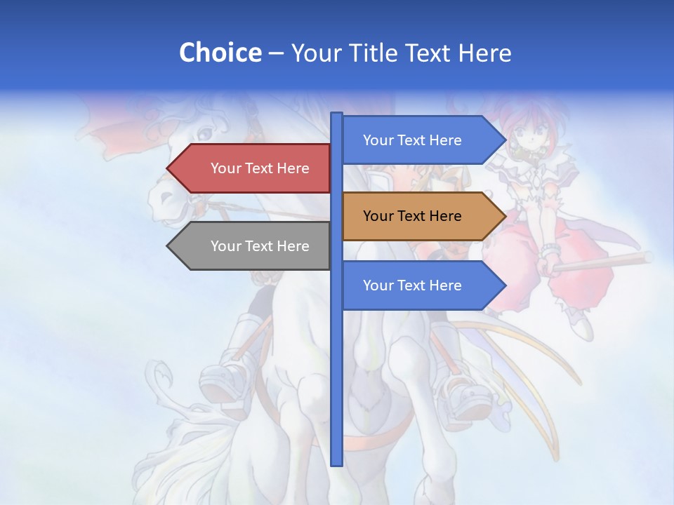 A Woman Riding On The Back Of A White Horse PowerPoint Template