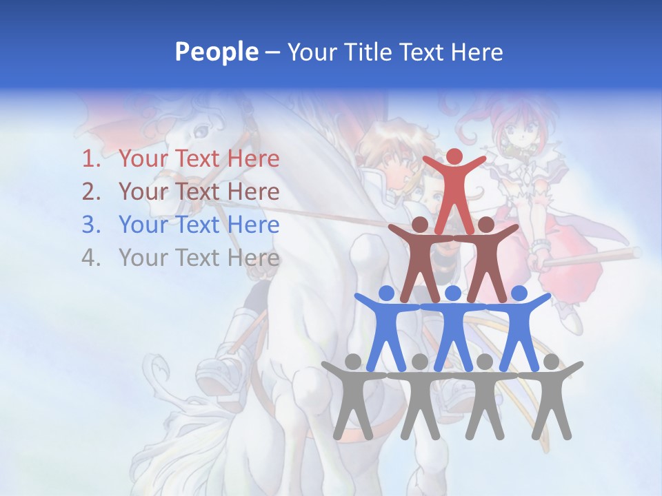 A Woman Riding On The Back Of A White Horse PowerPoint Template