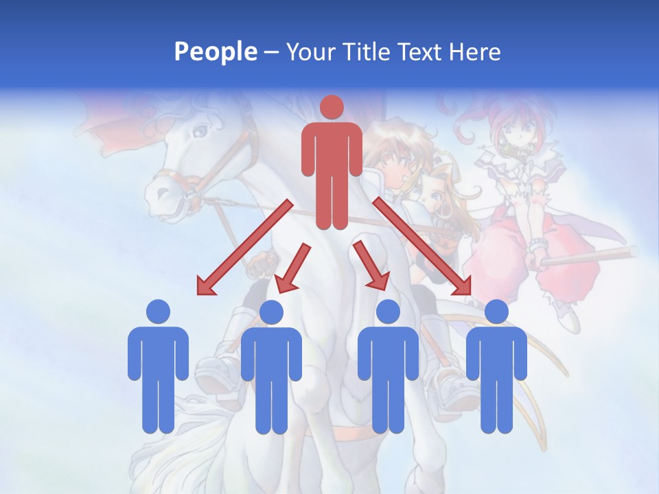 A Woman Riding On The Back Of A White Horse PowerPoint Template