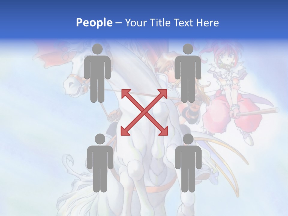 A Woman Riding On The Back Of A White Horse PowerPoint Template