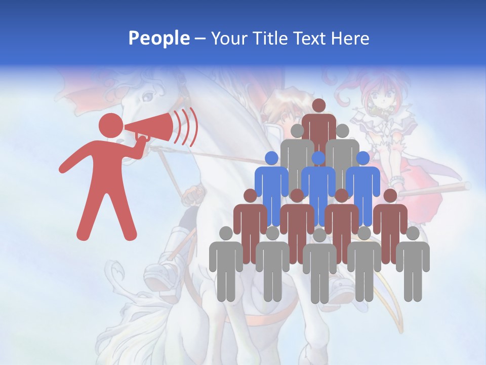 A Woman Riding On The Back Of A White Horse PowerPoint Template