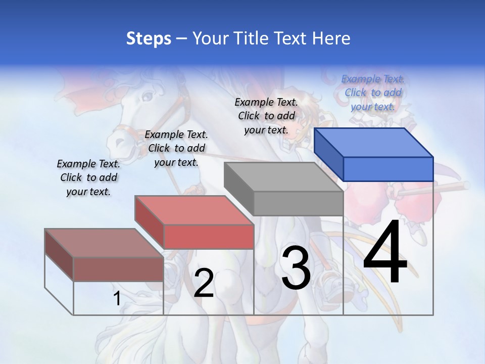 A Woman Riding On The Back Of A White Horse PowerPoint Template