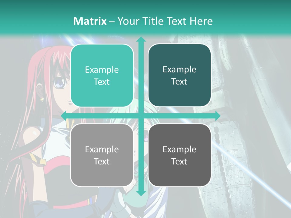 A Couple Of Anime Characters Standing Next To Each Other PowerPoint Template