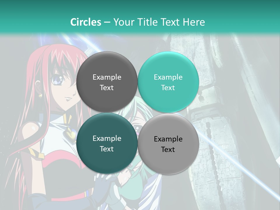 A Couple Of Anime Characters Standing Next To Each Other PowerPoint Template