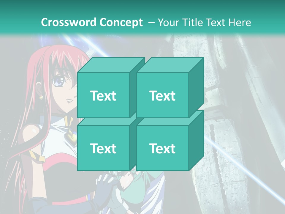 A Couple Of Anime Characters Standing Next To Each Other PowerPoint Template