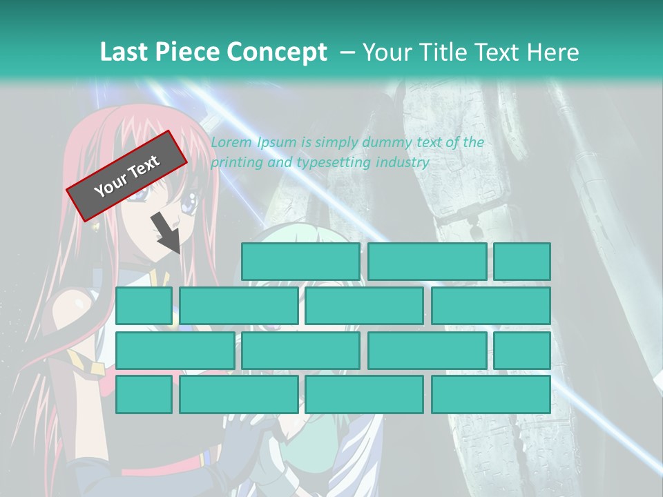 A Couple Of Anime Characters Standing Next To Each Other PowerPoint Template