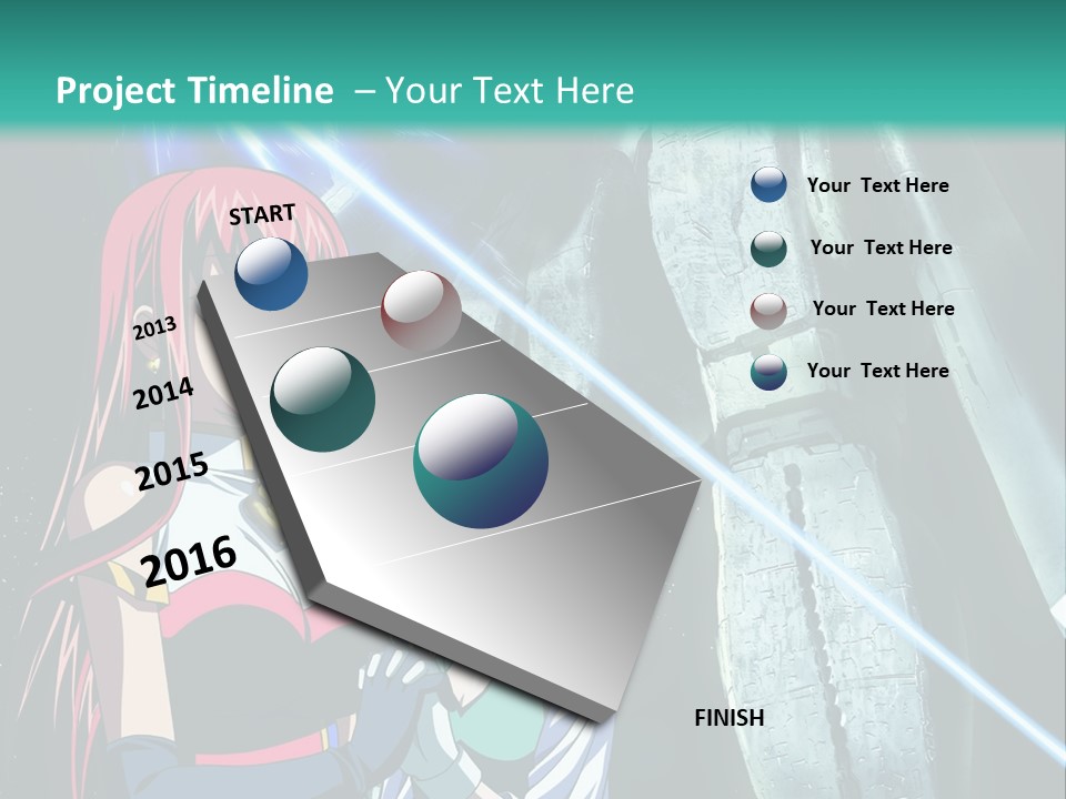 A Couple Of Anime Characters Standing Next To Each Other PowerPoint Template