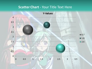 A Couple Of Anime Characters Standing Next To Each Other PowerPoint Template