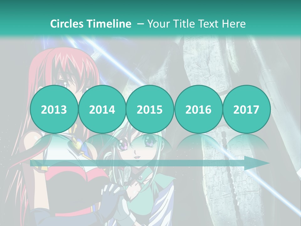 A Couple Of Anime Characters Standing Next To Each Other PowerPoint Template