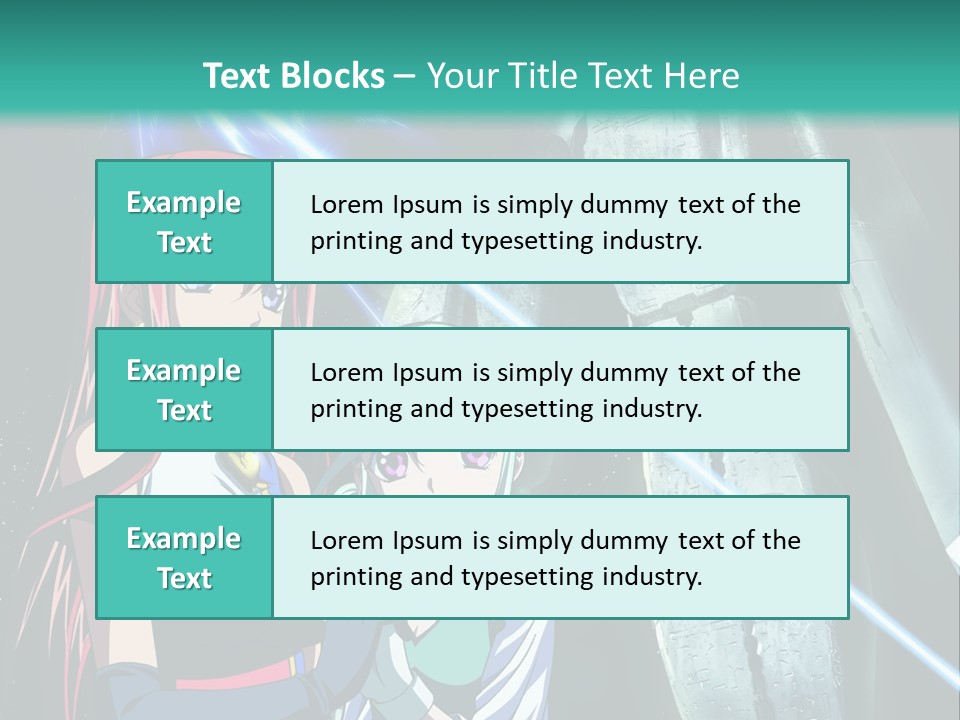 A Couple Of Anime Characters Standing Next To Each Other PowerPoint Template
