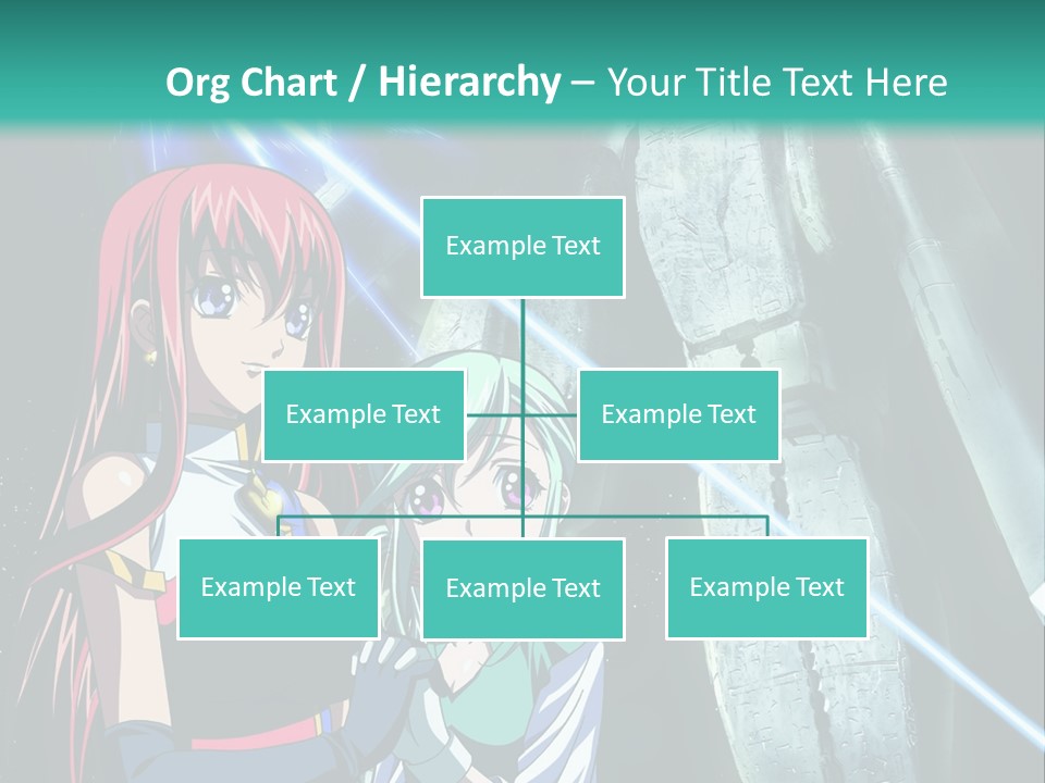 A Couple Of Anime Characters Standing Next To Each Other PowerPoint Template