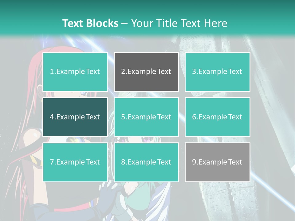 A Couple Of Anime Characters Standing Next To Each Other PowerPoint Template