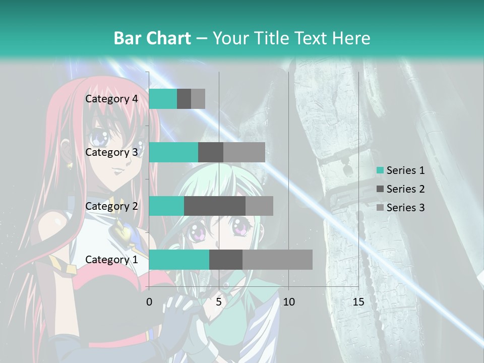 A Couple Of Anime Characters Standing Next To Each Other PowerPoint Template