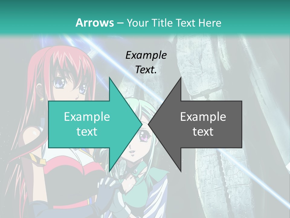 A Couple Of Anime Characters Standing Next To Each Other PowerPoint Template