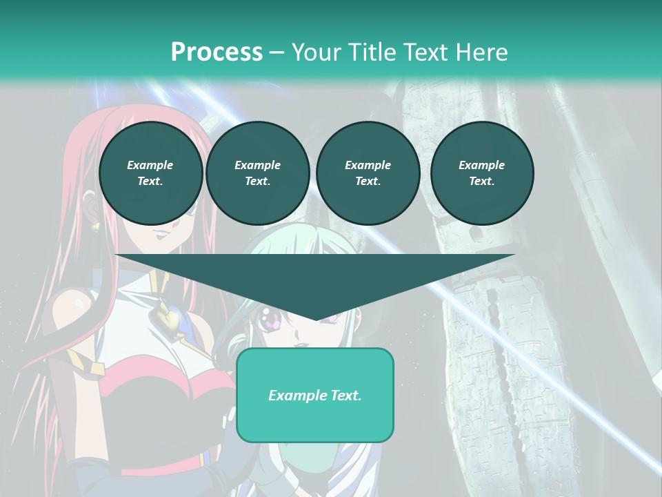 A Couple Of Anime Characters Standing Next To Each Other PowerPoint Template
