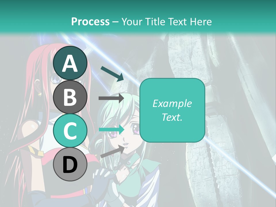A Couple Of Anime Characters Standing Next To Each Other PowerPoint Template
