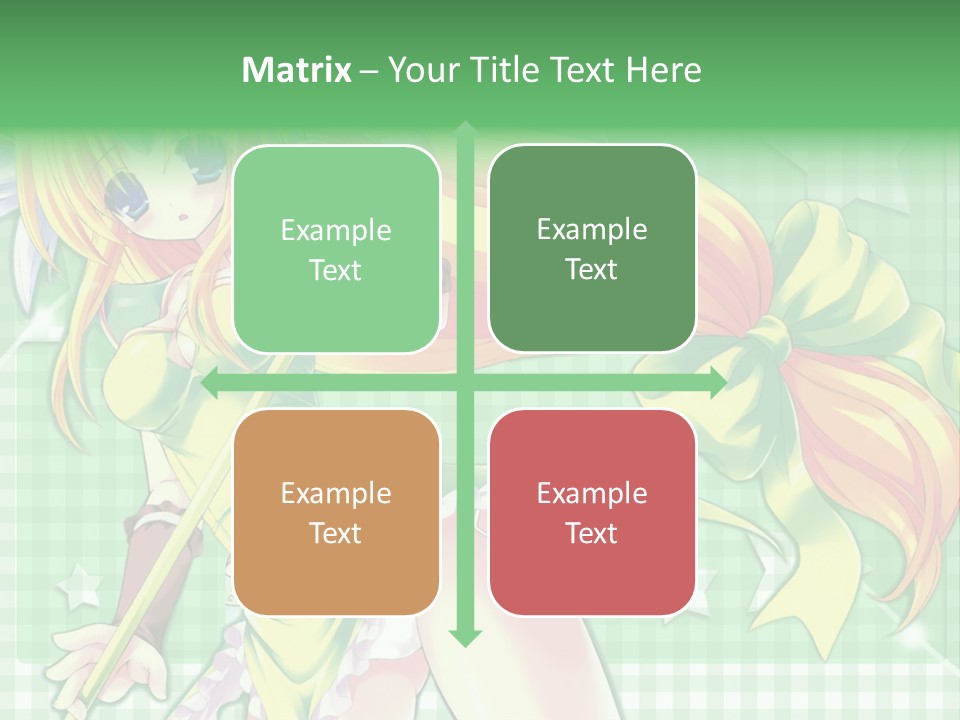 A Girl In A Green Dress Holding A Wand PowerPoint Template