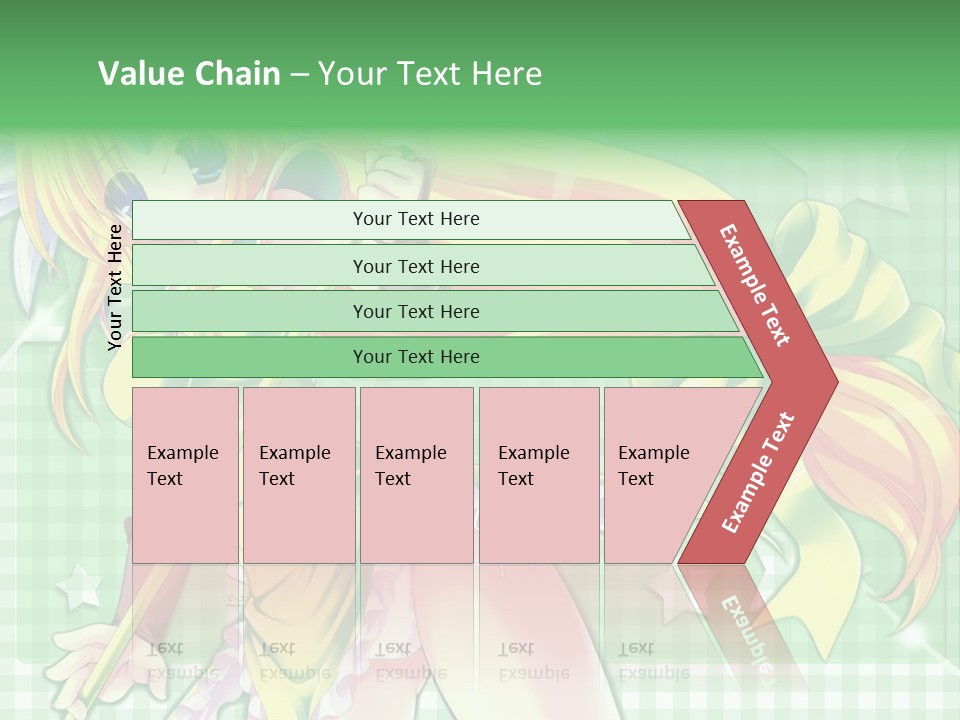 A Girl In A Green Dress Holding A Wand PowerPoint Template