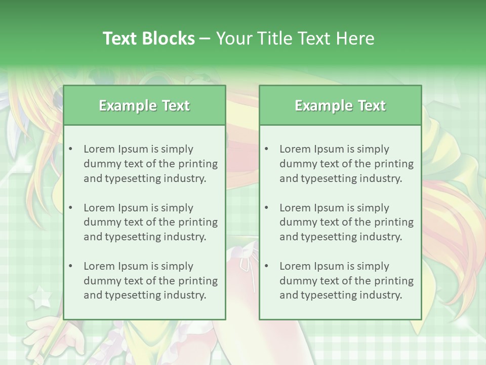 A Girl In A Green Dress Holding A Wand PowerPoint Template